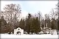 Cimetière de Zemīte en hiver.