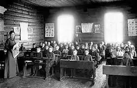 Classe d'une école de zemstvo, v. 1908-1912.