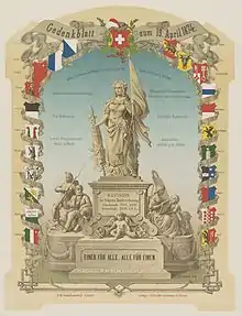 Photographie de la page de garde de la Constitution suisse de 1874