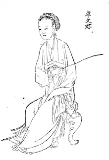 Zhuo Wenjun, portrait de 1772.