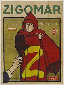 Affiche du film Zigomar, peau d'anguille.