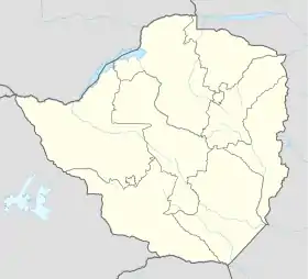 Localisation sur la carte du Zimbabwe