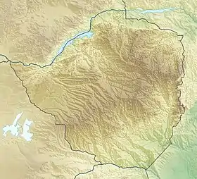 Voir sur la carte topographique du Zimbabwe