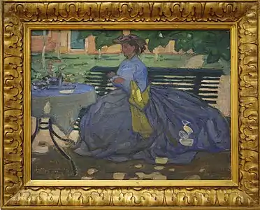 Femme à une table de jardin, musée des Beaux-Arts de Gand.