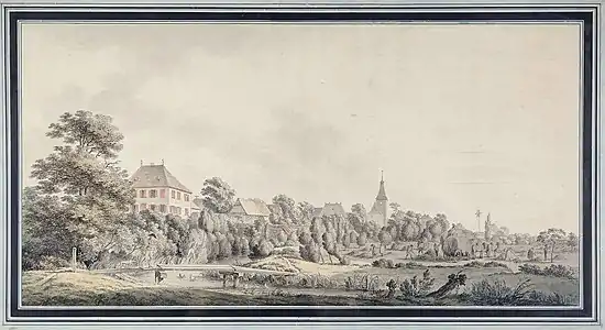 Benjamin Zix, Vue de Geudertheim, 1799