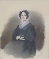 Portrait of a seated woman, pastel private collection