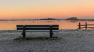 Lever de soleil sur Langweerderwielen. Décembre 2016.