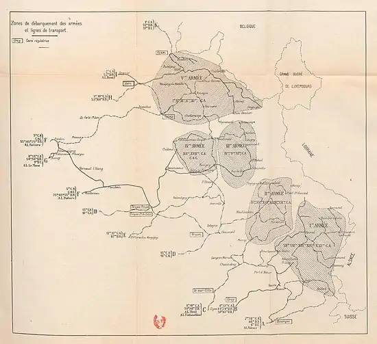 Carte noir et blanc du Nord-Est de la France.