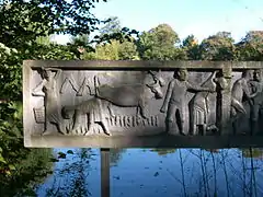 Bas-relief en aluminium au zoo de Hoyerswerda