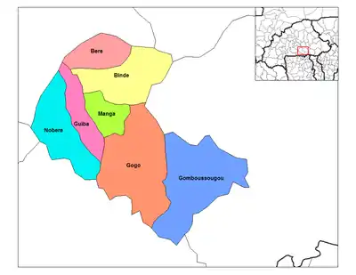 Localisation de Gomboussougou