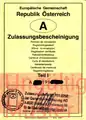 Page de garde du « certificat d'imatriculation partie I » autrichien, dans sa version papier
