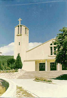 L'église catholique du Sacré-Cœur-de-Jésus de Donji Crnač, 1970.