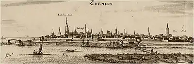 Vue de Zutphen en 1654.