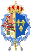 Description de l'image Coat of arms of Princess Anne, Dowager Duchess of Calabria.svg.