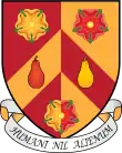Description de l'image Wolfson College Oxford Coat Of Arms (Motto).svg.