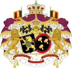 Description de l'image Alliance Coat of Arms of King Philippe and Queen Mathilde.svg.