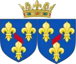 Description de l'image Arms of Louise Françoise de Bourbon, Légitimée de France (known as the Duchess of Bourbon) as Princess of Condé.svg.