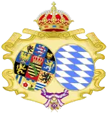 Description de l'image Coat of Arms of Amalie Auguste of Bavaria, Queen of Saxony (Order of Maria Luisa).svg.