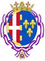 Description de l'image Coat of Arms of Anne of Orléans, Duchess of Apulia (Order of Queen Maria Luisa).svg.