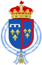 Description de l'image Coat of Arms of Infante Luis Fernando of Spain.svg.
