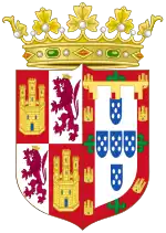 Description de l'image Coat of Arms of Isabella of Portugal, Queen Consort of Castile.svg.