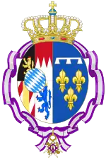 Description de l'image Coat of Arms of Louise d'Orléans; Princess Alfonso of Bavaria (Order of Queen Maria Luisa).svg.