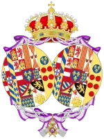 Description de l'image Coat of Arms of Maria Antonietta, Countess of Caserta.svg.