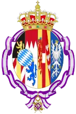 Description de l'image Coat of Arms of Maria Theresa of Austria-Este, Queen of Bavaria (Order of Maria Luisa).svg.