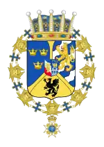 Description de l'image Coat of arms of Prince Wilhelm, Duke of Södermanland (1907).svg.