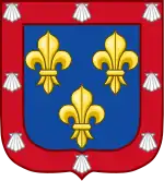 Description de l'image Lesser Arms of Bourbon-Parma. Variante.svg.