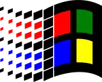 Le nouveau logo de Windows utilisé à partir de la version 3.1, puis réutilisé par Windows 95 et 98.