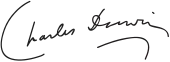 signature de Charles Darwin