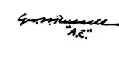 signature de George William Russell