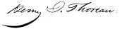 Signature de Henry David Thoreau