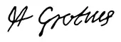 signature de Hugo Grotius