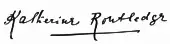 signature de Katherine Routledge