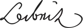 signature de Gottfried Wilhelm Leibniz