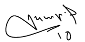 signature de Shahid Afridi