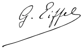 signature de Gustave Eiffel