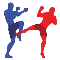 Absorption d’un coup de pied bas circulaire (low kick) en Boxe birmane