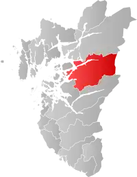 Localisation de Hjelmeland