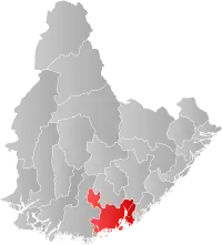 Localisation de Kristiansand