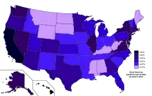 Description de l'image Asian American population percentage by state in 2010.svg.