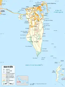 Description de l'image Bahrain map-fr.svg.