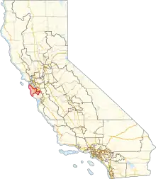 Description de l'image California's 16th congressional district (since 2023).svg.