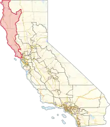 Description de l'image California's 2nd congressional district (since 2023).svg.