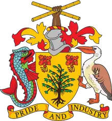 Description de l'image Coat of arms of Barbados (2).svg.