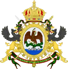 Description de l'image Coat of arms of Mexico (1864-1867).svg.