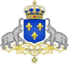 Description de l'image Coat of arms of the house of Bourbon-Bhopal.svg.