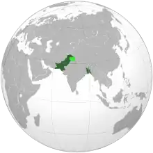 Description de l'image Dominion of Pakistan (orthographic projection).svg.